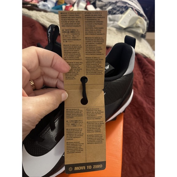 NIB Nike Alpha Menace 4 Shark Molded Football Cleats Men's Sz‎ 11 Black New Go - Picture 5 of 13